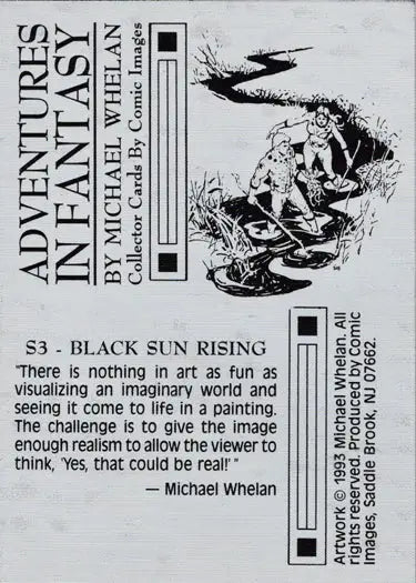 Black and white cassette cover of Michael Whelan’s Spectra Chase Card featuring dramatic art