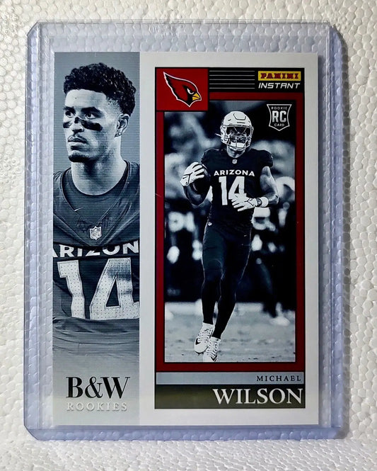 Michael Wilson 2023 Panini NFL #28 Black & White Rookies Card Cardinals 1/216 - Football Card Single