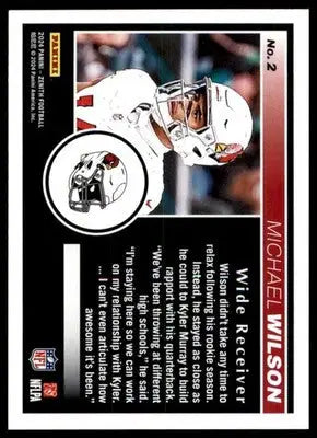 Michael Wilson 2024 Panini Zenith Retail #2 Arizona Cardinals - Football Card Single
