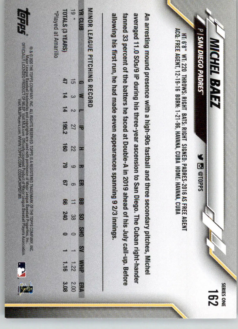 Michel Baez - 2020 Topps - #162 - Gold Star Baseball - Baseball Card Single