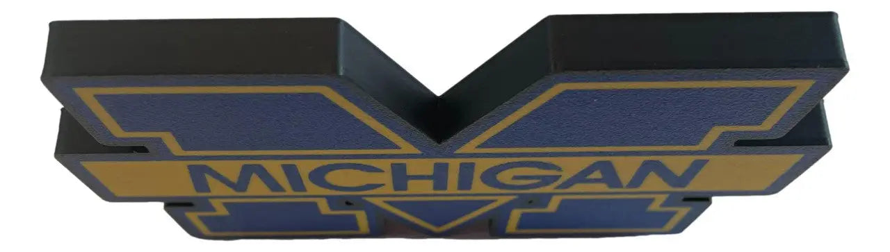 Michigan Wolverines themed letter holder wall display made from PLA plastic for NFL fans