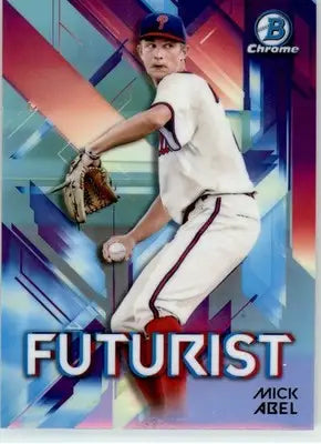 Mick Abel - 2021 Bowman - #FUT-MA - Chrome Futurist Baseball - Baseball Card Single