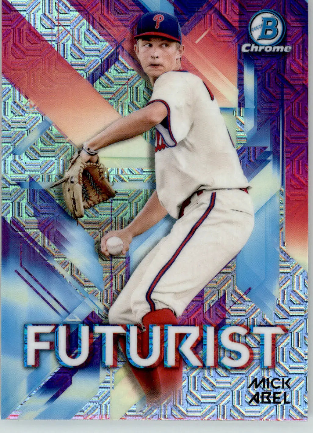 Mick Abel - 2021 Bowman - #FUT-MA - Chrome Futurist Mojo Refractor Baseball - Baseball Card Single