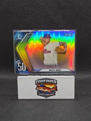 Mick Abel 2022 Bowman Chrome Scouts Top 100 Refractor #BTP-50 - Phillies - Baseball Card Single