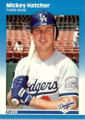 Mickey Hatcher - 1987 Fleer Update - #U-41 - Baseball - Baseball Card Single