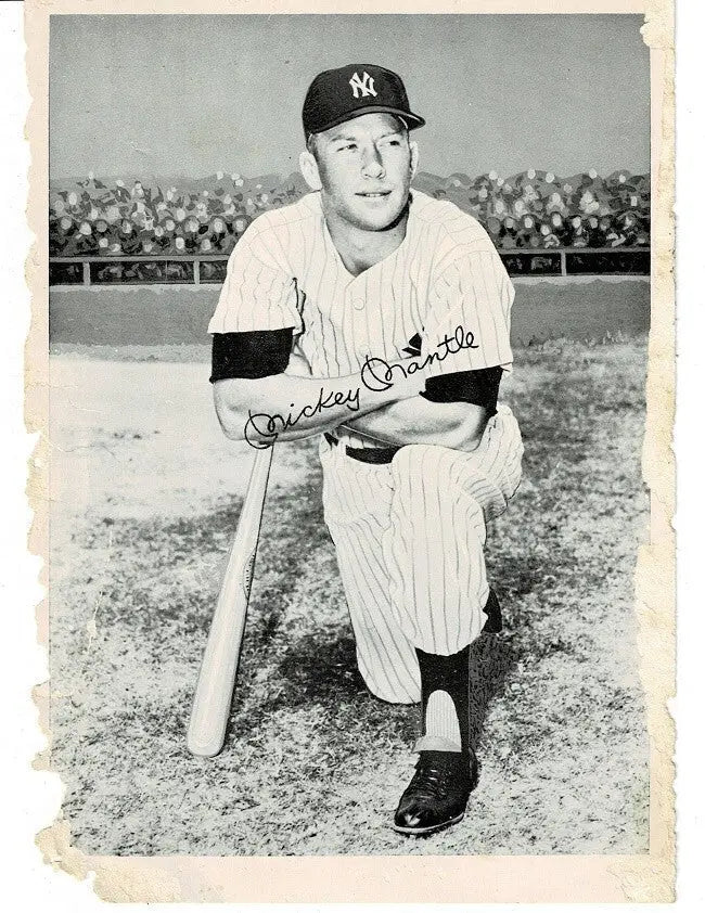 Mickey Mantle 1955 Mail Away Premium 5x7 Photo Picture RARE New York Yankees - Sports Memorabilia