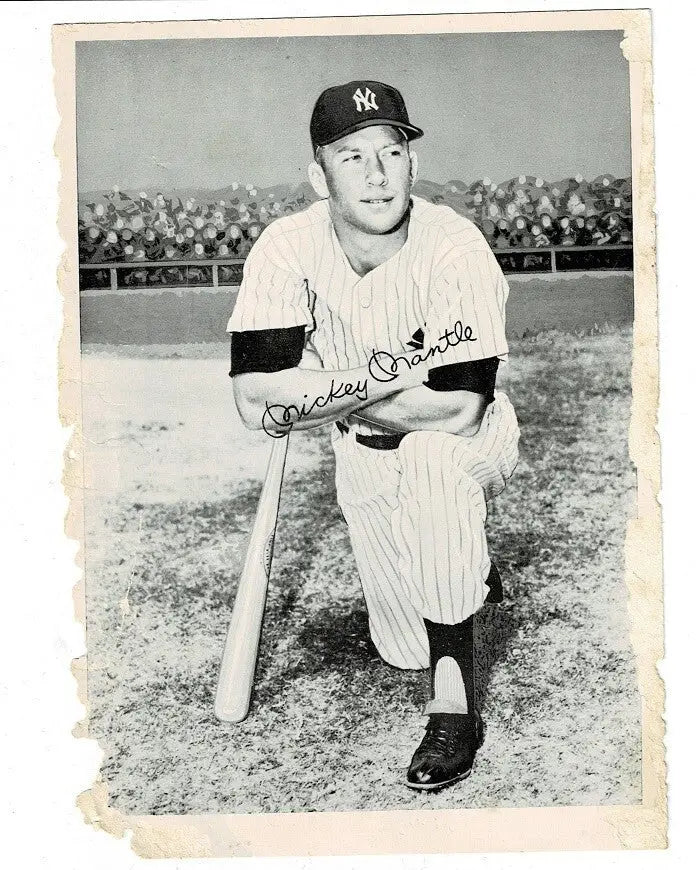 Mickey Mantle 1955 Mail Away Premium 5x7 Photo Picture RARE New York Yankees - Sports Memorabilia