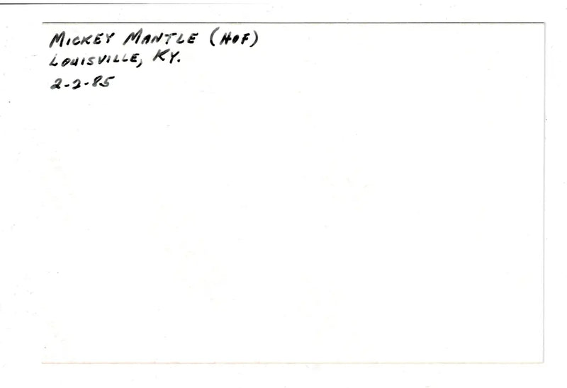 Mickey Mantle Feb 1985 Authentic Type 1 Photo Personal Snapshot Louisville KY - Sports Memorabilia
