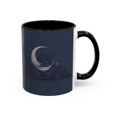 Midnight Mountain Moon Mug Ceramic Cup 11oz 15oz Tea Cup Kitchen Decor Gift, - General Merchandise