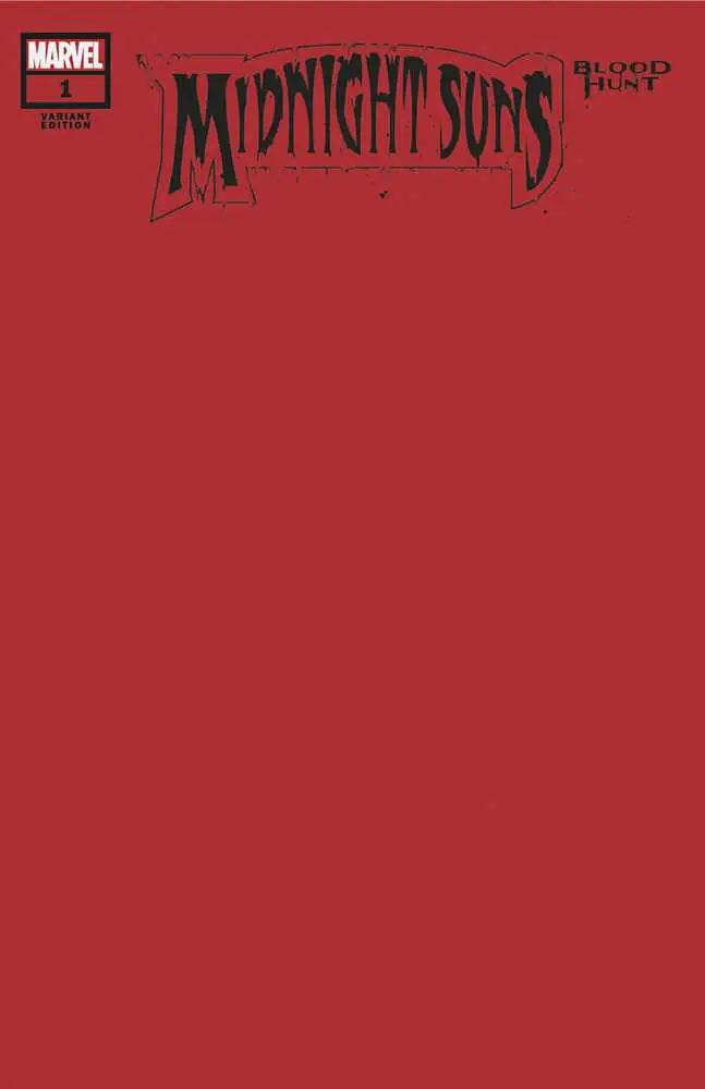 Red comic book cover featuring Midnight Sons title for Blood Hunt variant