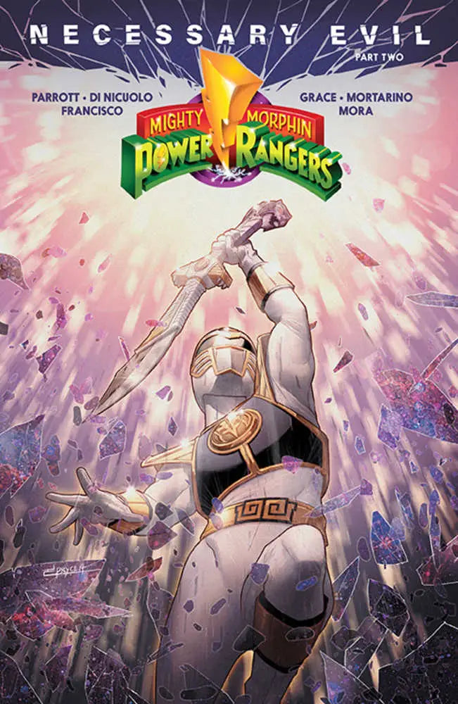 Mighty Morphin Power Rangers comic book cover featuring Tommy Oliver as White Ranger