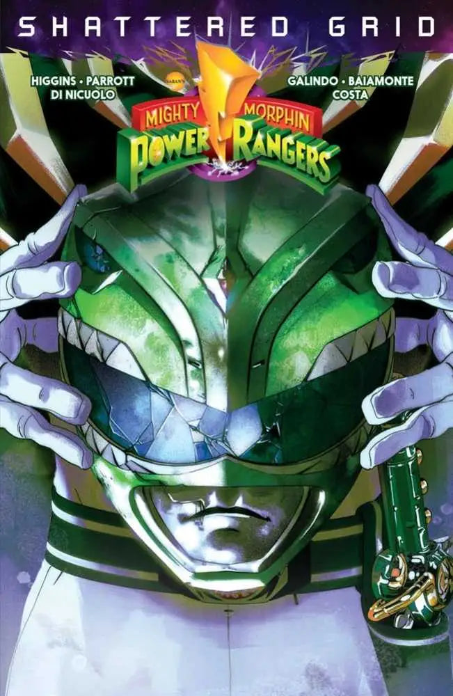 Comic book featuring Green Power Ranger’s shattered helmet from Mighty Morphin Power Rangers TPB