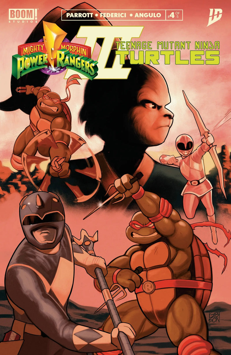 Mighty Morphin Power Rangers/Teenage Mutant Ninja Turtles III #4 J Foc Reveal Variant (Dressed Gibson) - Comic Book