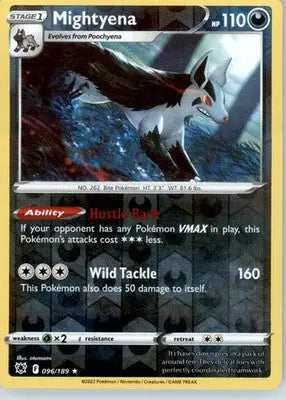Mightyena - SWSH10: Astral Radiance - Reverse Holo LP - #096/189 - Pokémon Card Single