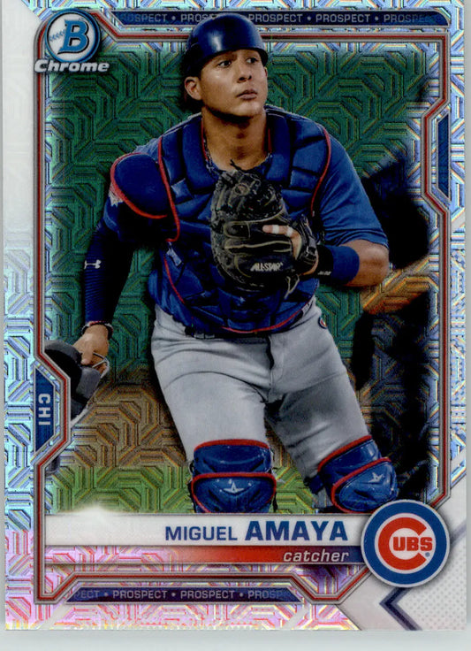Miguel Amaya - 2021 Bowman - #BCP-148 - Chrome Prospects Mojo Refractor Baseball