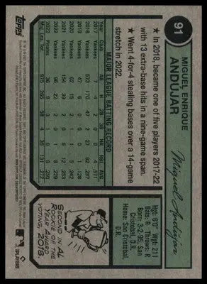Miguel Andújar 2023 Topps Heritage #91 Pittsburgh Pirates - Baseball Card Single