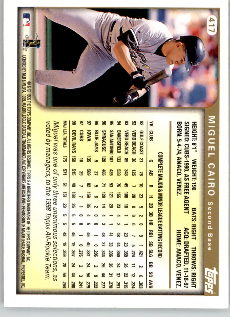 Miguel Cairo - 1999 Topps - #417 - Baseball