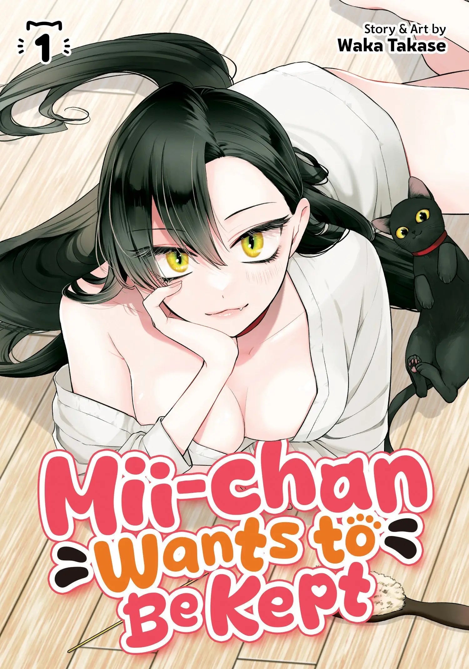 Manga cover featuring a woman and a black cat from Mii-Chan Wants To Be Kept Volume 1