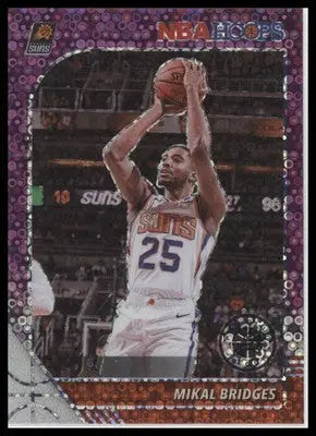 Mikal Bridges 2019-20 Hoops Premium Stock Prizms Purple Disco #153 Phoenix Suns - Basketball Card Single