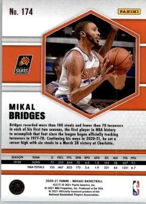 Mikal Bridges - 2020-21 Panini Mosaic - #174 - Basketball - Basketball Card Single
