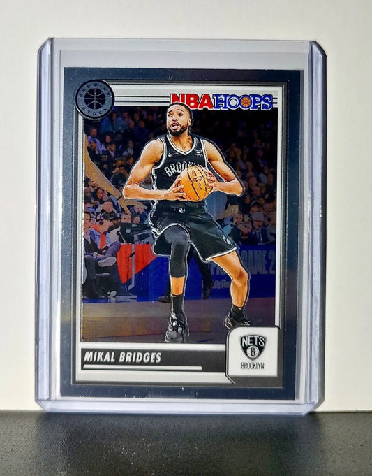 Mikal Bridges 2023-24 Panini Premium Stock NBA Hoops #180 Card Brooklyn Nets - Basketball Card Single