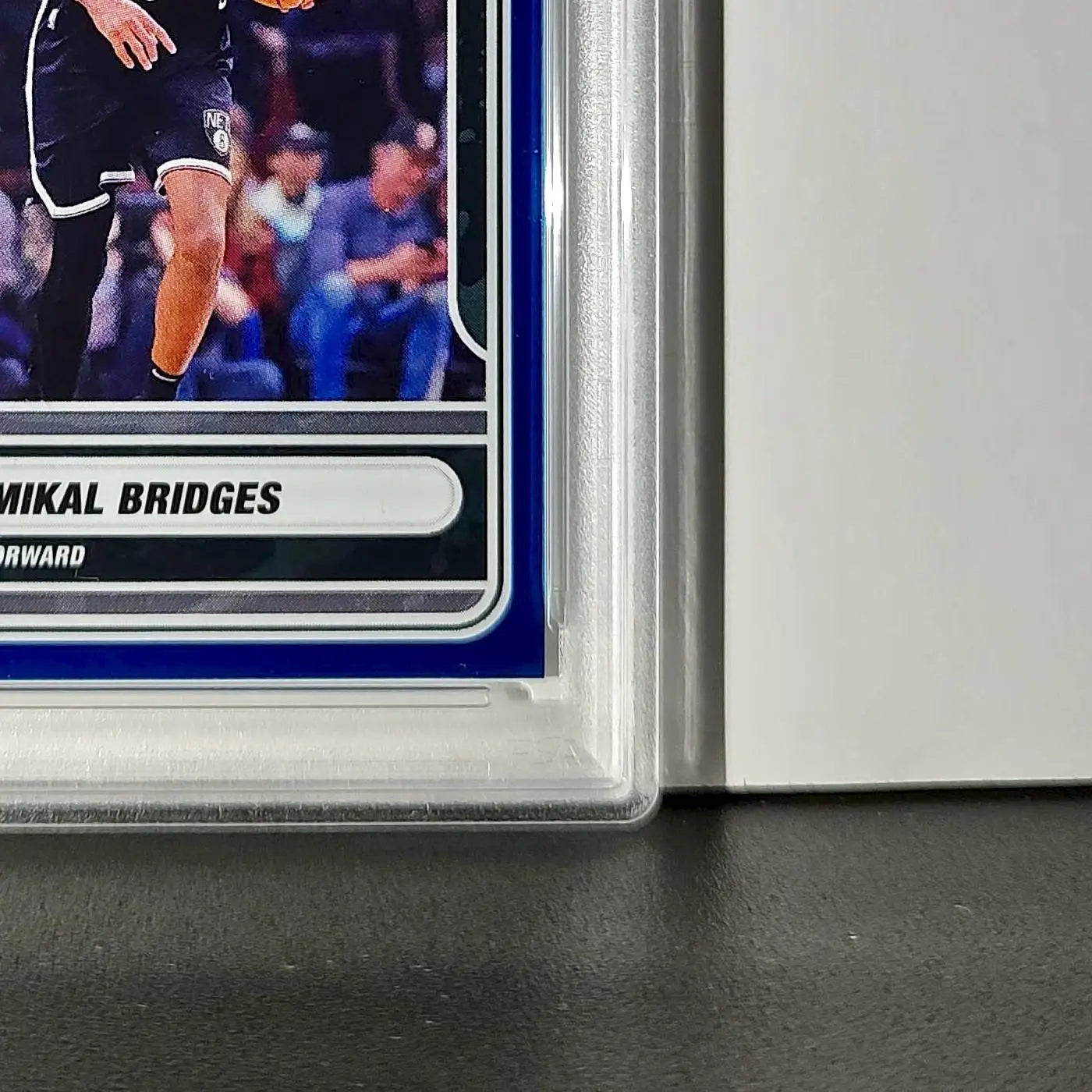 Mikal Bridges 2023-24 Panini Sticker Cards #14 042/200 Blue Foil PSA 8 NM-MT