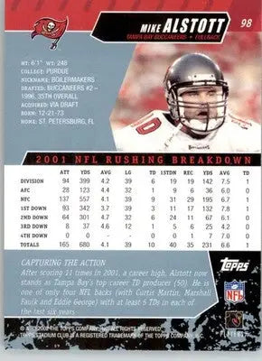 Mike Alstott - 2002 Stadium Club - #98 - Football - Football Card Single
