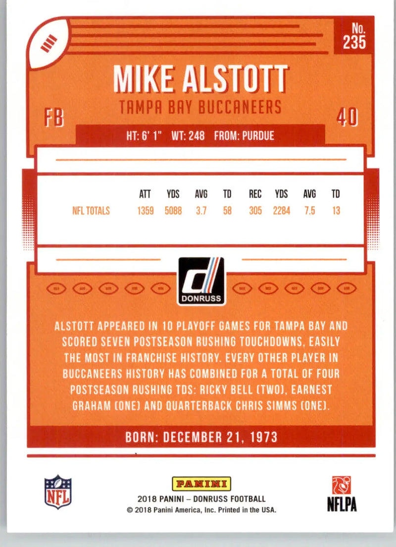 Mike Alstott - 2018 Donruss - #235 - Football - Football Card Single