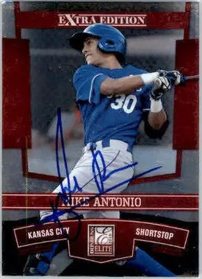 Mike Antonio - 2010 Donruss Elite Extra Edition - #28 - AUTO Baseball - Baseball Card Single