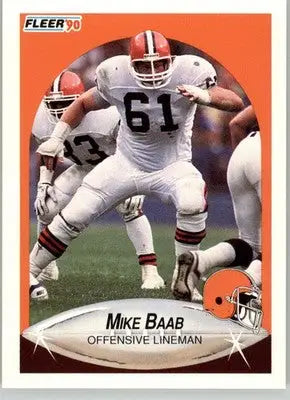 Mike Baab - 1990 Fleer Update - #U-30 - Football - Football Card Single