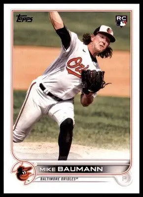 Mike Baumann Rookie 2022 Topps #502 Baltimore Orioles - Baseball Card Single