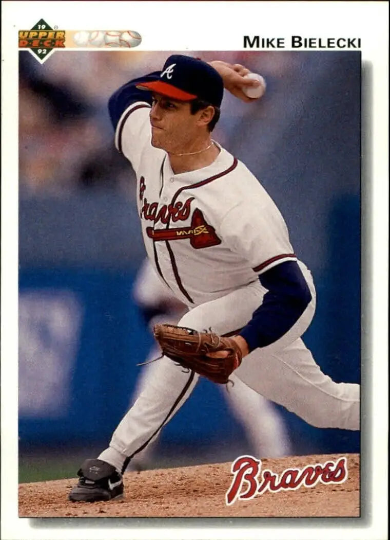 Mike Bielecki 1992 Upper Deck MLB #730 Baseball Card Atlanta Braves