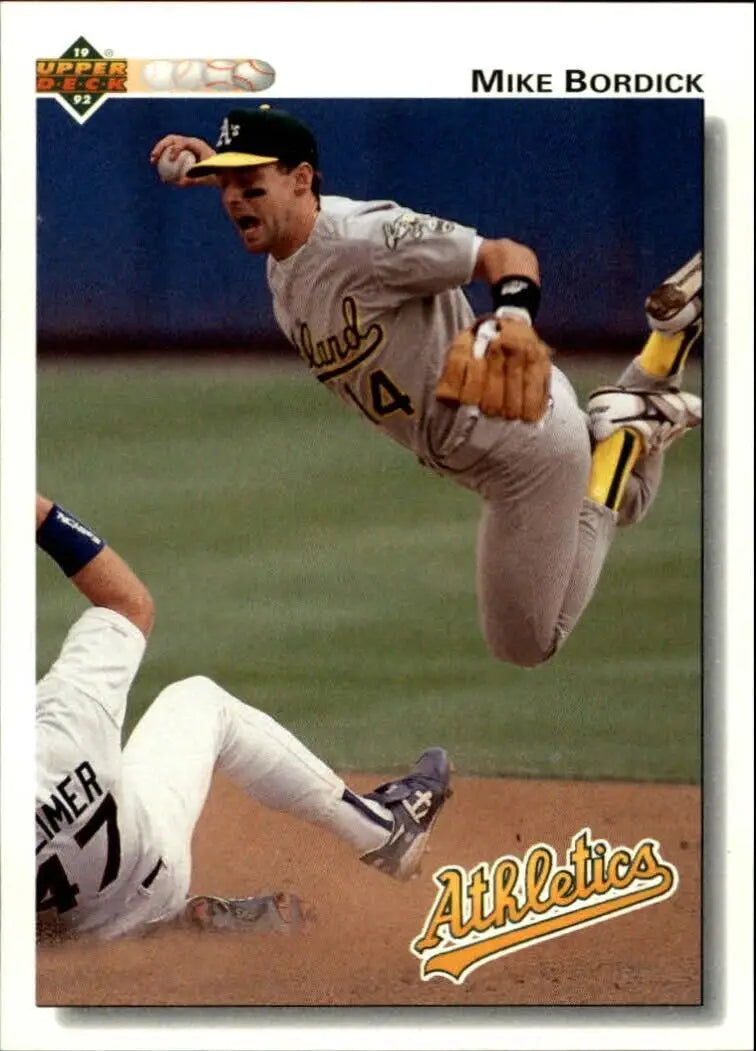 Mike Bordick 1992 Upper Deck MLB #727 Baseball Card Oakland Athletics