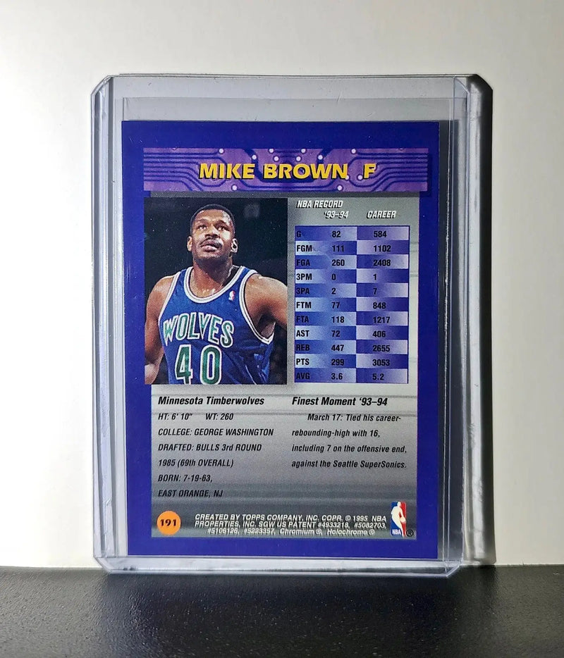 Mike Brown 1994-95 Topps Finest #191 Basketball Card