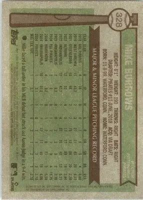 Mike Burrows - 2025 Topps Heritage - #328 - RC Baseball - Baseball Card Single