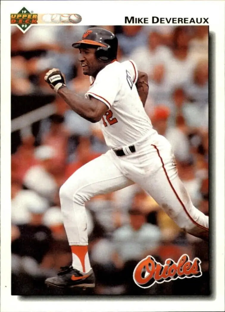 Mike Devereaux 1992 Upper Deck MLB #209 Baseball Card Baltimore Orioles