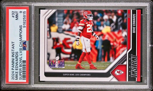 Mike Edwards 2023 Panini NFL Superbowl Champions #32 Card PSA 9 Mint - Football Card Single