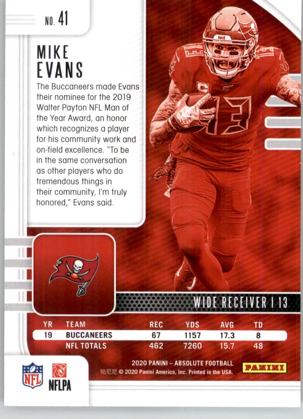 Mike Evans - 2020 Panini Absolute - #41 - Retail Football