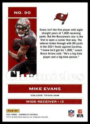 Mike Evans 2021 Panini Chronicles Pink #90 Tampa Bay Buccaneers - Football Card Single