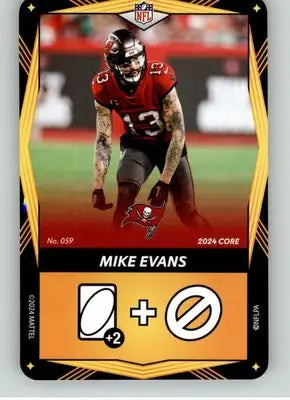 Mike Evans - 2024 UNO Elite Core Edition - Yellow - #059 - Football - Football Card Single