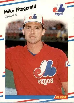 Mike Fitzgerald - 1988 Fleer - #182 - Baseball - Baseball Card Single
