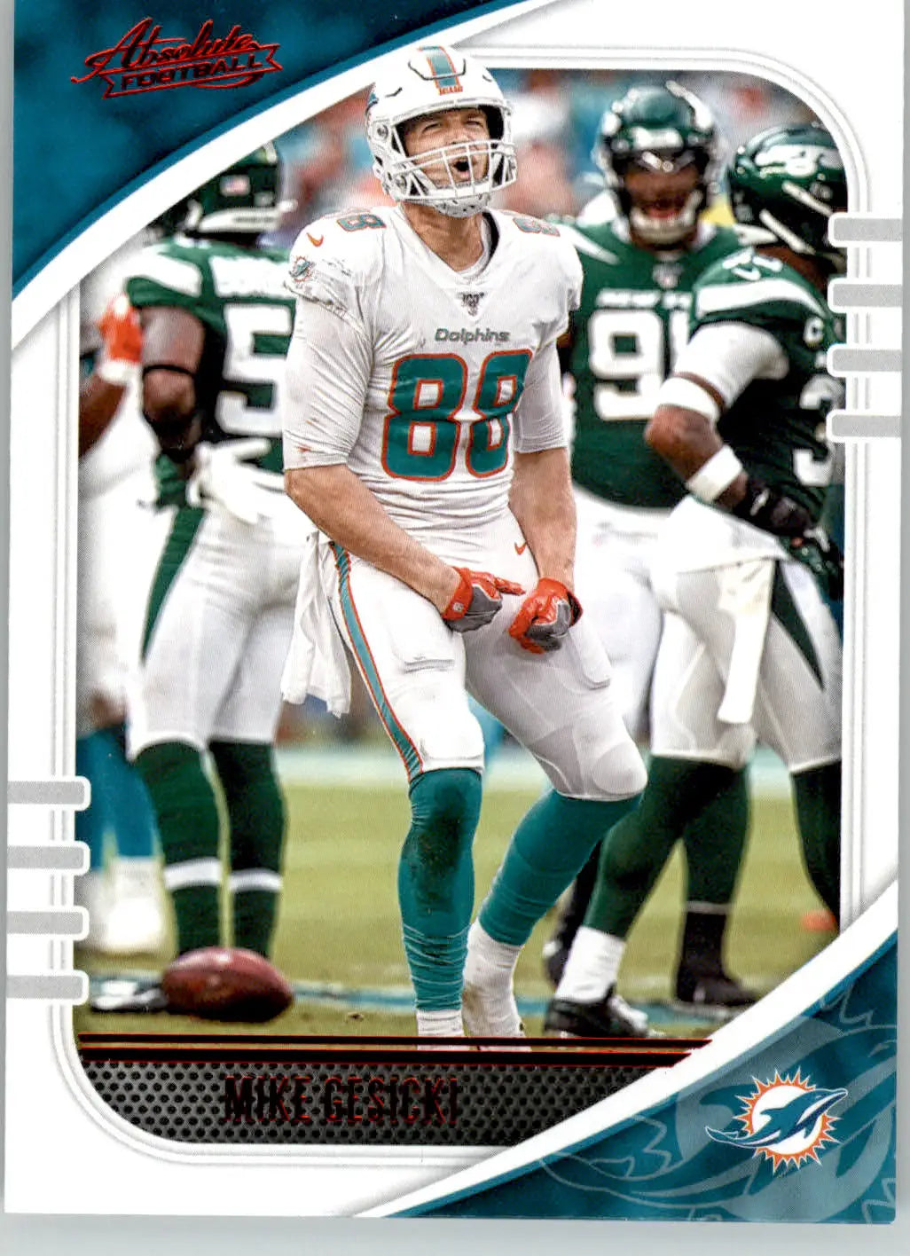 Mike Gesicki - 2020 Panini Absolute - #14 - Red Football - Football Card Single