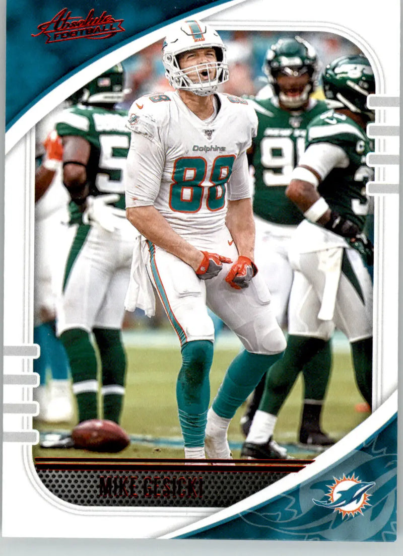 Mike Gesicki - 2020 Panini Absolute - #14 - Red Football - Football Card Single