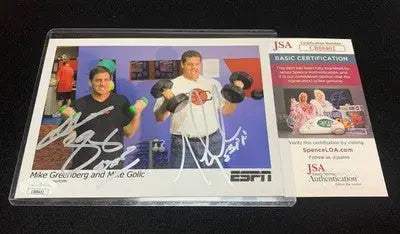 Mike Golic & Mike Greenberg Signed 5x7 Photo ESPN Autographed JSA Auto - Sports Memorabilia