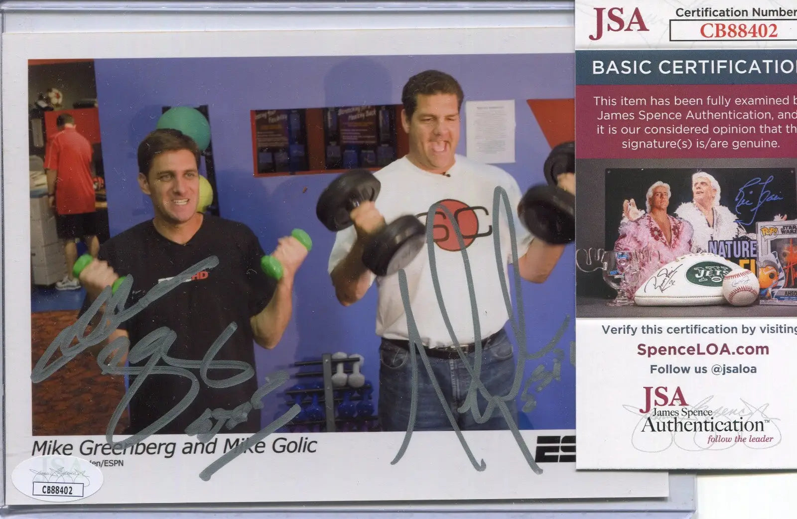 Mike Golic & Mike Greenberg Signed 5x7 Photo ESPN Autographed JSA Auto - Sports Memorabilia