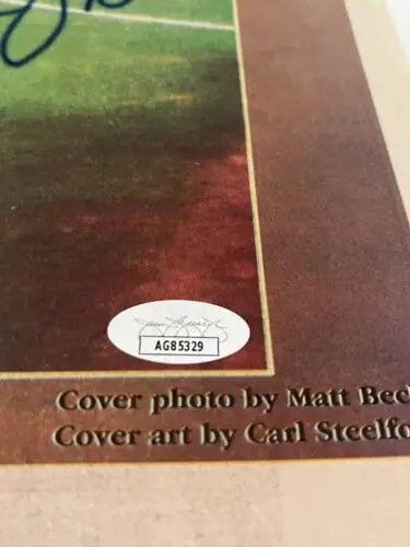 Mike Hampton signed auto featuring a 20-win newspaper article from Houston Astros 1999