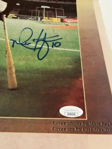 Mike Hampton signed auto featuring 20-win newspaper article Houston Astros 1999 JSA