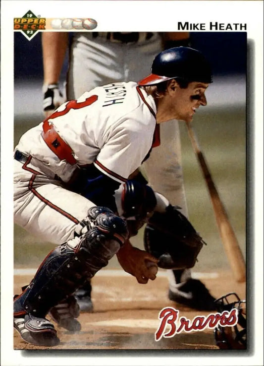 Mike Heath 1992 Upper Deck MLB #304 Baseball Card Atlanta Braves - Baseball Card Single