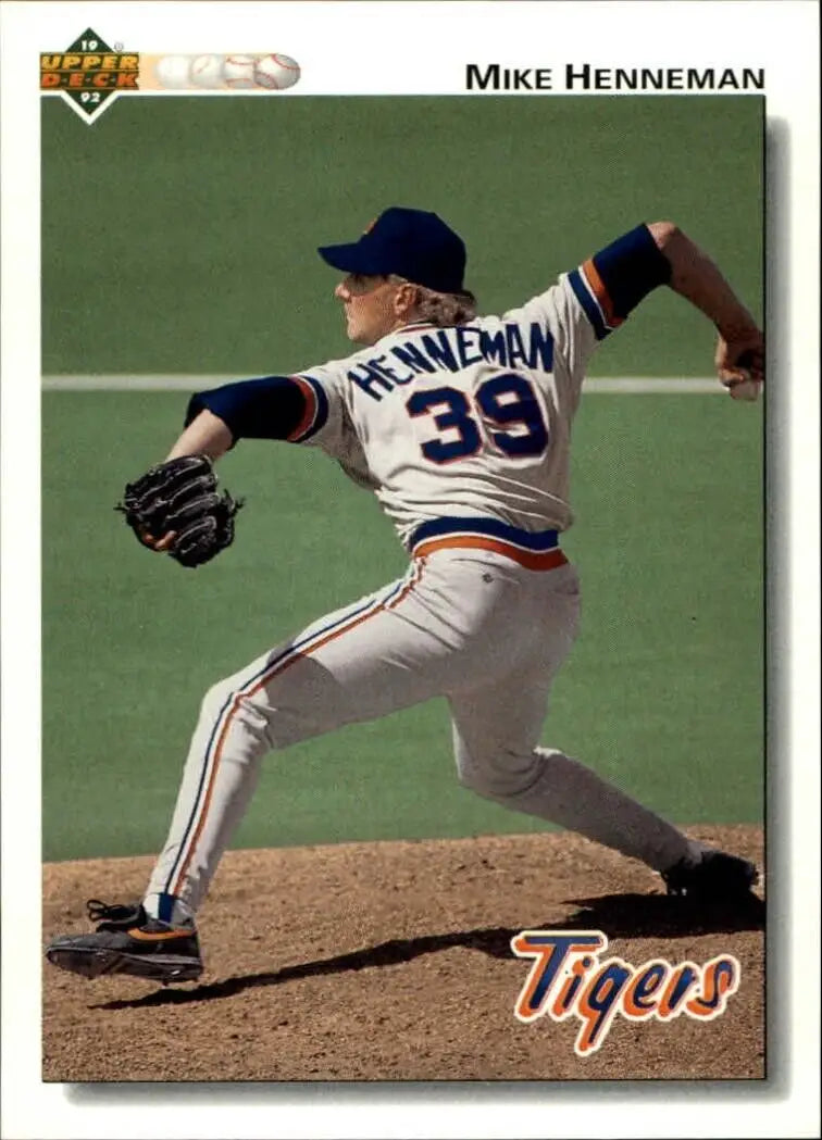 Mike Henneman 1992 Upper Deck MLB #339 Baseball Card Detroit Tigers - Baseball Card Single