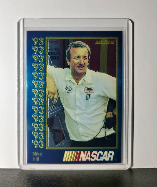 Mike Hill 1993 Maxx Premier Plus Racing #136 NASCAR Card Junior Johnson - Racing Card Single